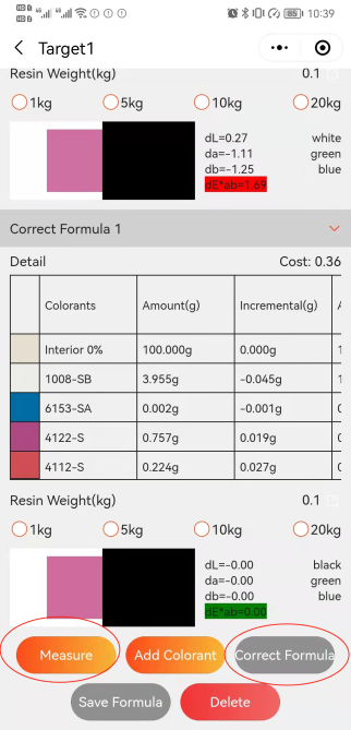 Colorimetro portatile Keytec per sistema tintometrico